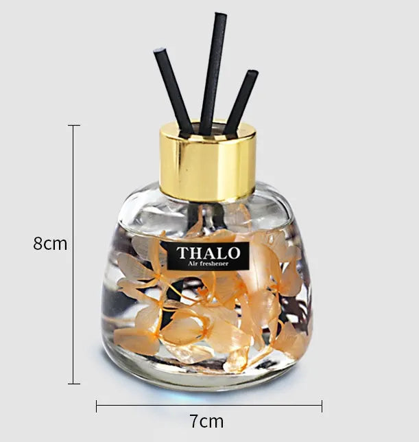 Glass car aromatherapy ornament in bottle shape with creative design for automotive decoration