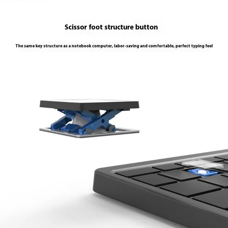 Three-in-one wireless Bluetooth keyboard with touch pad and leather sheath stand for tablets and mobile phones