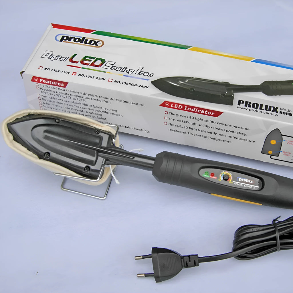Electronic temperature control hot iron with adjustable temperature dial and EU plug