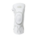 Grey and white professional sports kneecap for adult basketball, running, and football