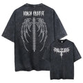 Men's oversized cotton t-shirt with drop-shoulder short sleeves in loose summer style