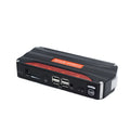Black and red 12V vehicle emergency starting power supply with 7800mAh capacity for car jump starting