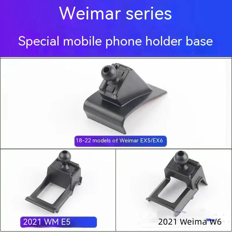 GOODWAY dashboard mobile phone holder showing 360-degree rotation and snap-on mounting system