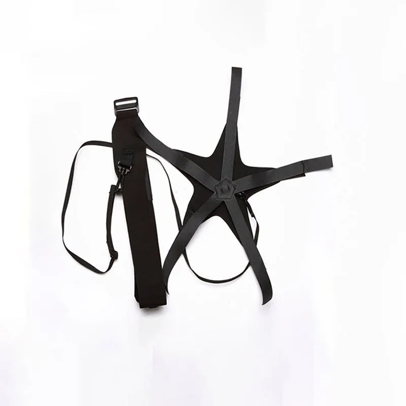 Black football training belt with rotating mechanism and 2-metre static cord