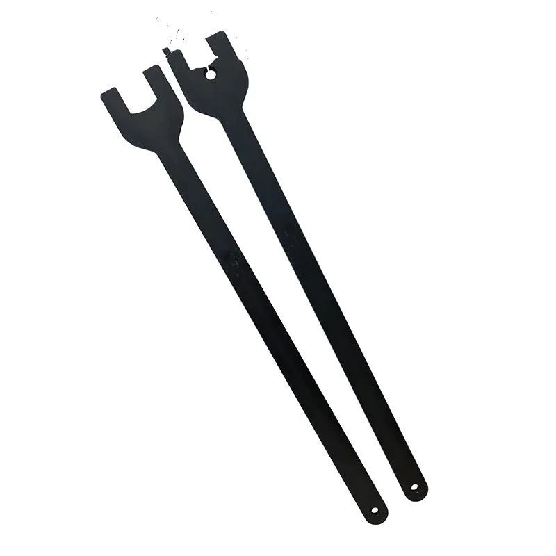 Land Rover fan support wrench and coupler wrench set showing 36mm and holed 40mm alloy steel spanners