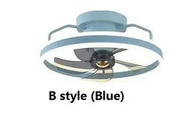 Modern white ceiling fan light with acrylic lampshade and five polycarbonate blades.