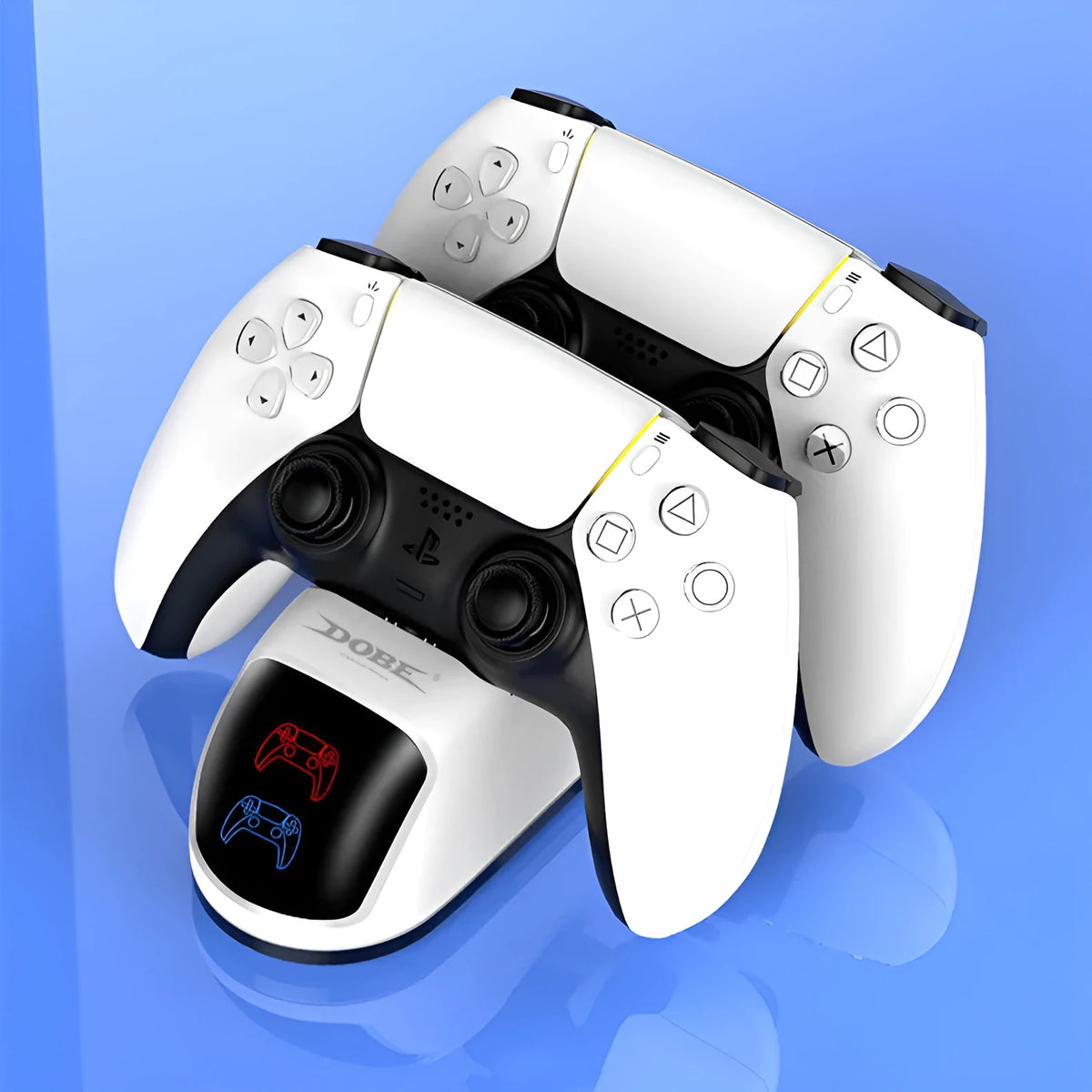 USB charger handle with LED breathing light indicator showing Type-C port and included cable