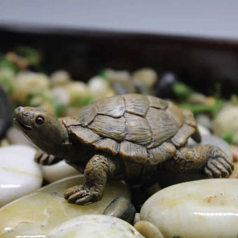 Resin simulation turtle garden ornament for landscaping and micro landscape decoration