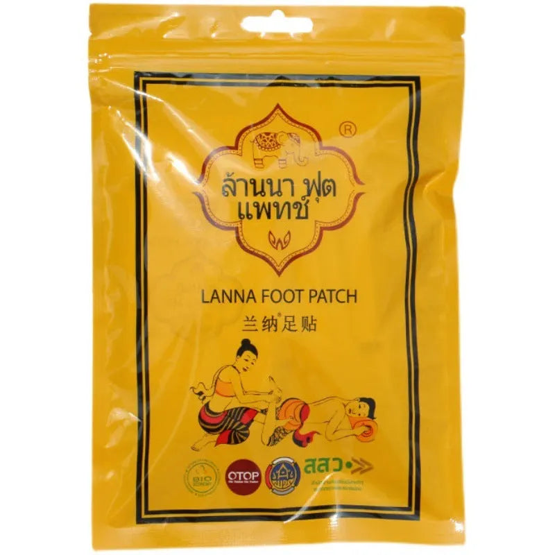 Pack of 10 Relieving Fatigue Foot Patches, a nourishing foot mask treatment.