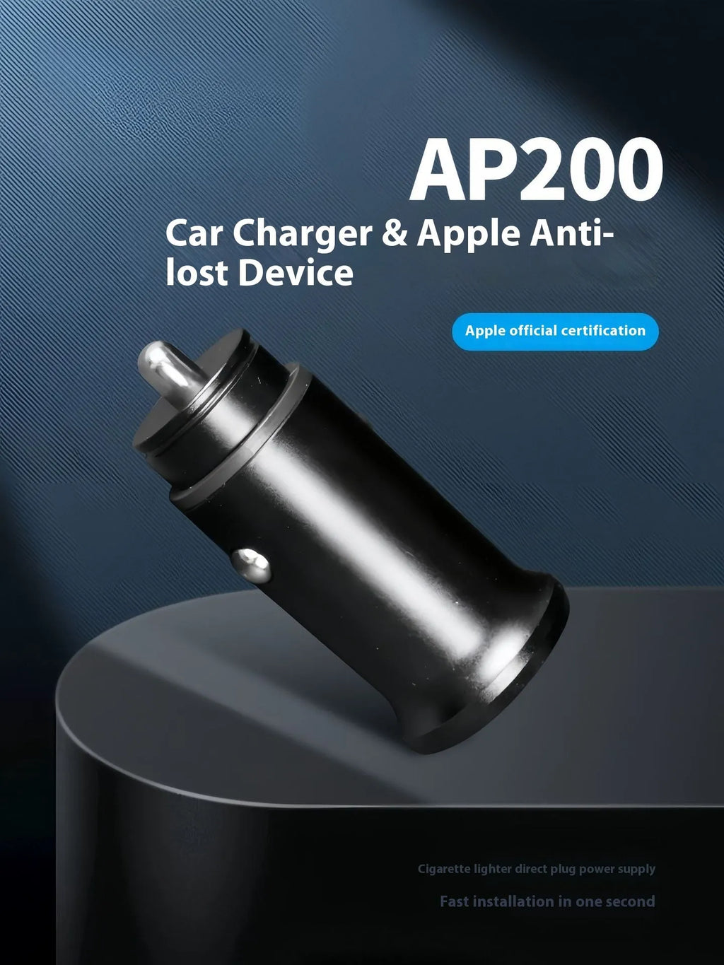 Black car charger GPS locator setting instrument with ABS plastic case