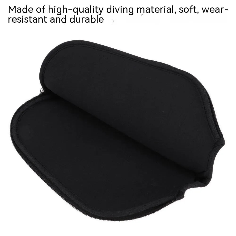 Black neoprene protective sleeve for table tennis racket equipment