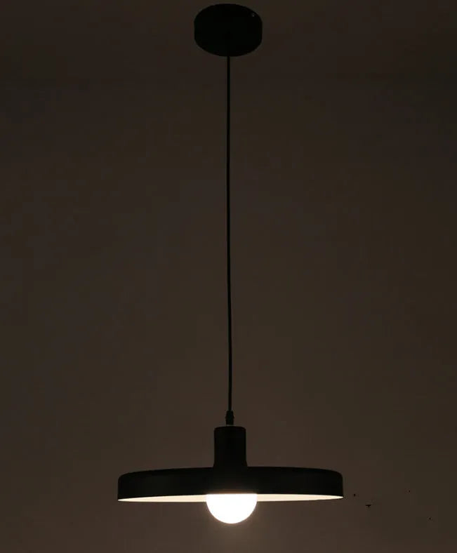 Aluminium alloy coffee shop chandelier in black or white with 35cm, 50cm, or 60cm diameter
