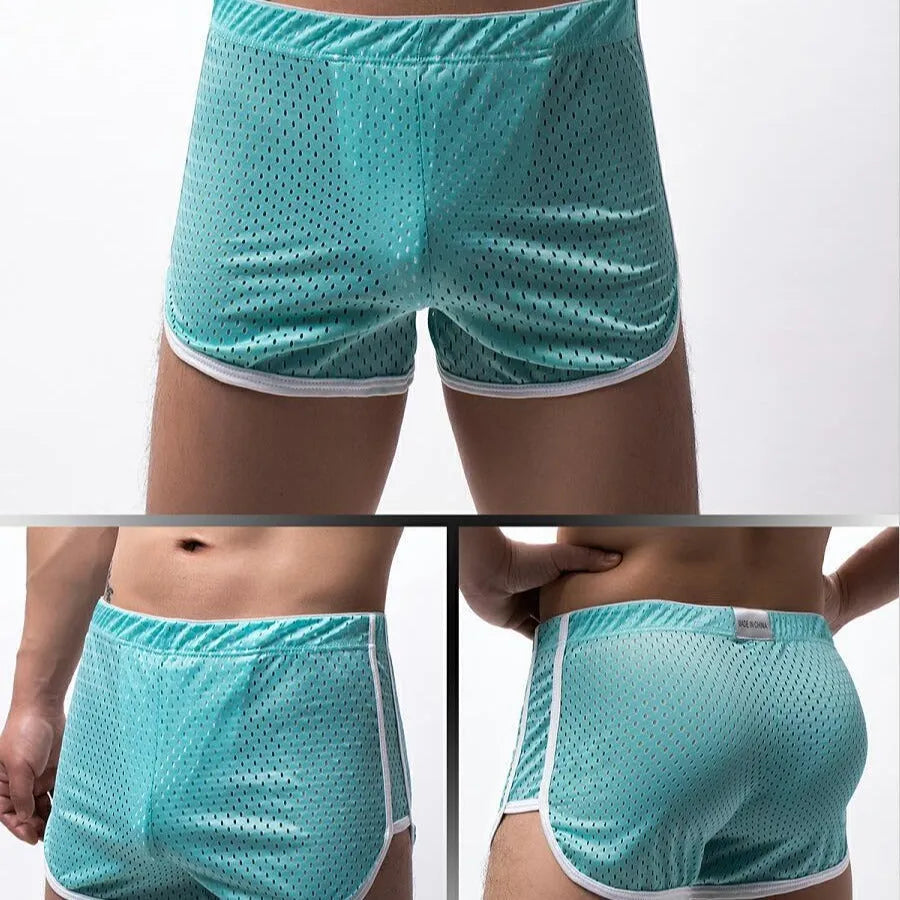 Men's cotton blend boxer shorts in mid-waist design, shown in multiple colours.