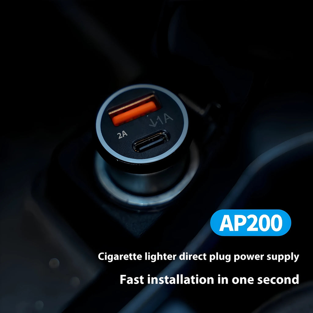 Black car charger GPS locator setting instrument with ABS plastic case