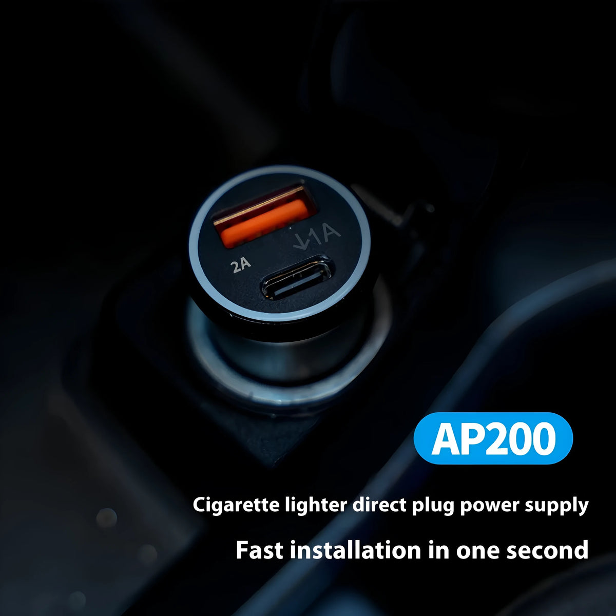 Black car charger GPS locator setting instrument with ABS plastic case