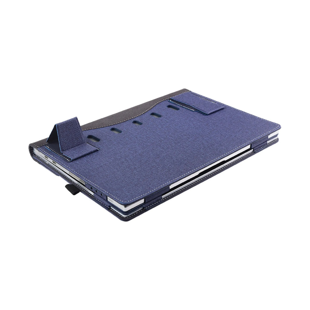 Black imitation leather protective sleeve for Microsoft Laptop6 laptop with Chinese style design.