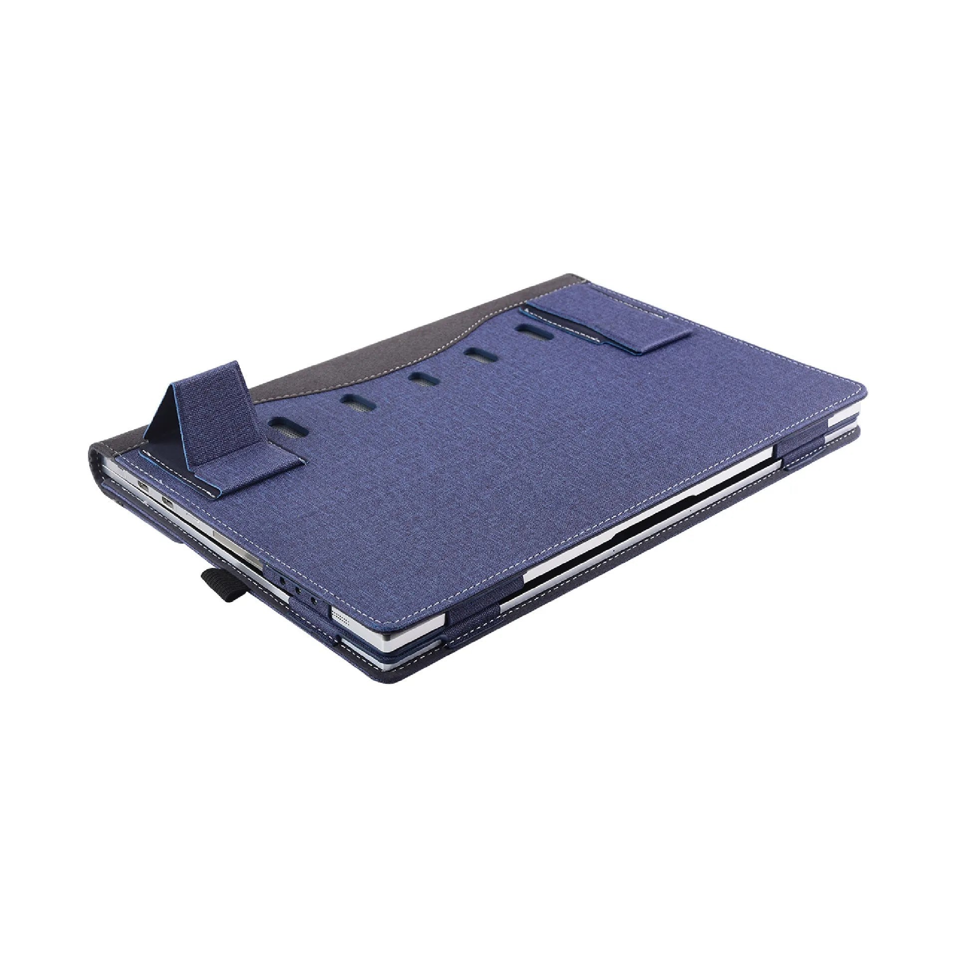 Black imitation leather protective sleeve for Microsoft Laptop6 laptop with Chinese style design.