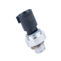 Silver aluminium automobile fuel pressure sensor with electrical connectors