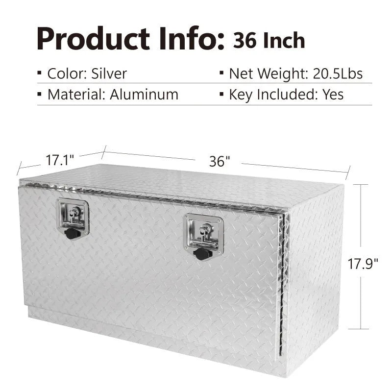 26-inch black aluminium alloy T-casting toolbox with protective case design