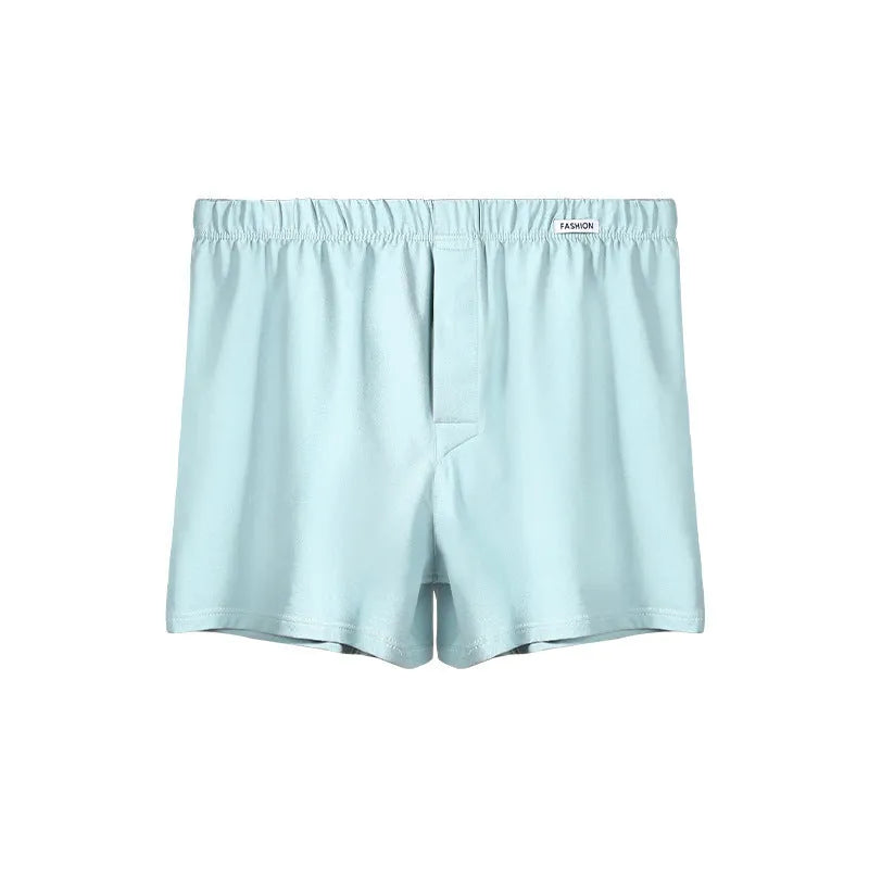 Men's cotton boxer shorts in loose fit for sports with solid colour options