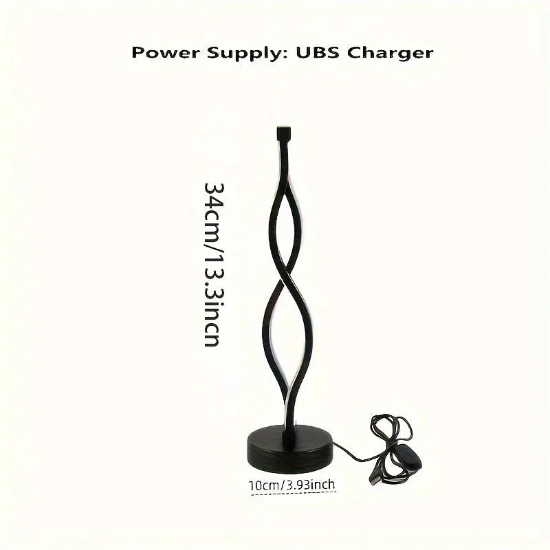 Black aluminium desk lamp with touch dimming controls and three colour temperature buttons