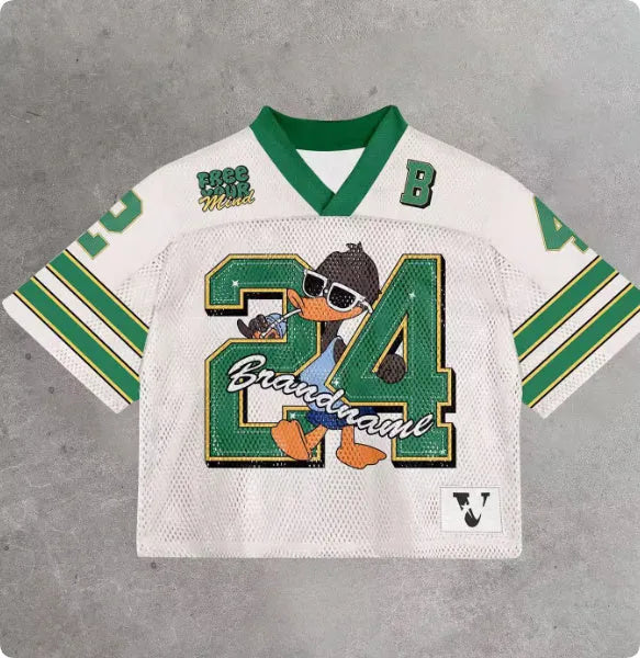Men's black digital printed T-shirt with round neck and short sleeves in milk silk fabric