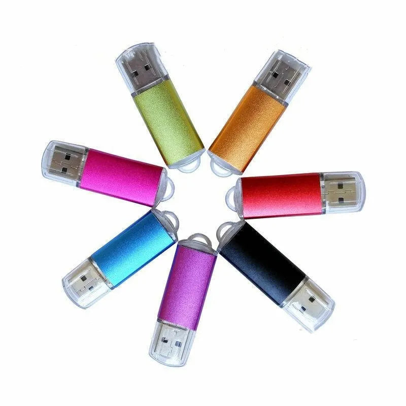 A USB software protection dongle with a metal shell, shown in multiple colour options including black, blue, and gold.