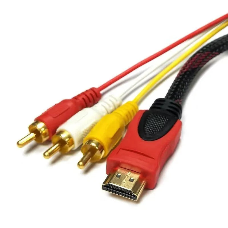 HDMI to AV15 M 1.5 metre conversion cable with alloy connectors for connecting modern devices to older displays