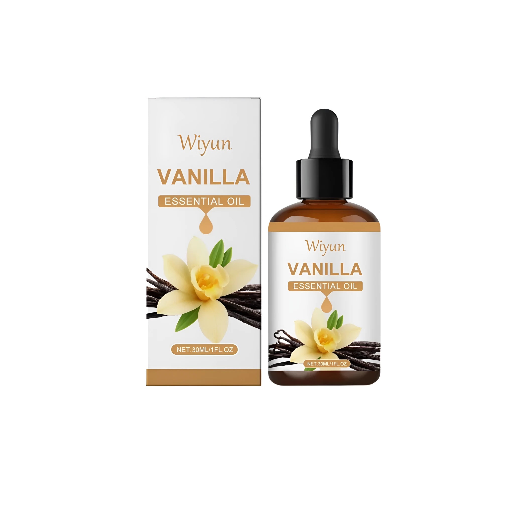 30ml bottle of vanilla flavoured oil with a glycerin base for DIY projects.