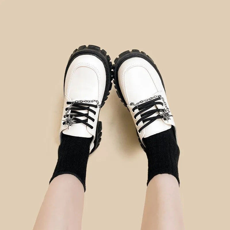 Women's Duke Asterism coloured loafers with cross shoulder strap and round toe design