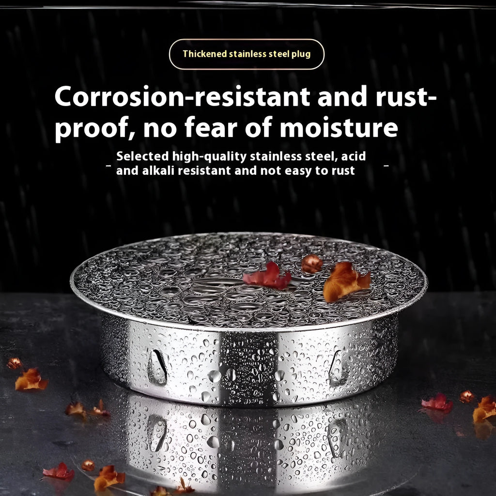 Stainless steel inlay floor drain deodorant seal cover with modern design for 201to160 tube plug