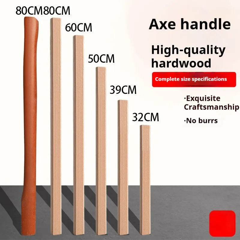 Locust wood axe handle replacement in various lengths for log axes and other tools.