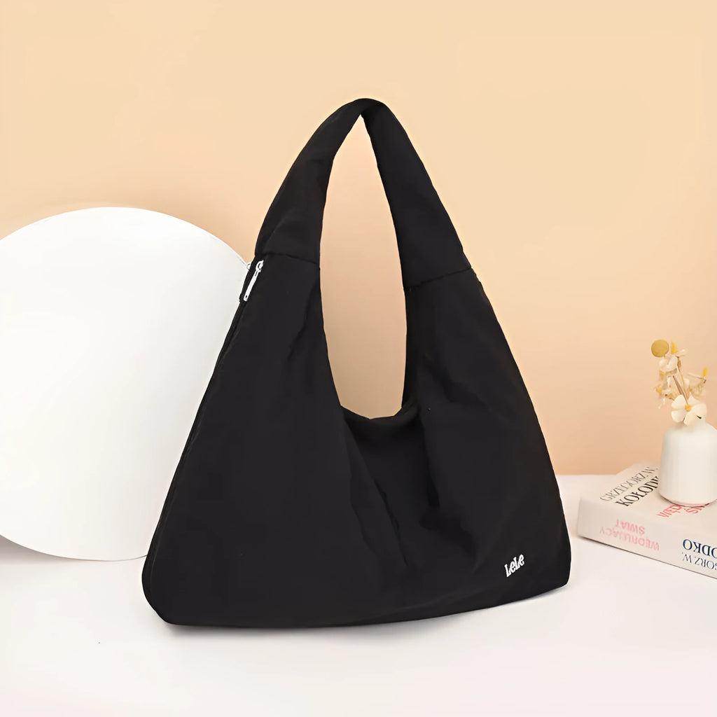Soft heart-shaped nylon underarm bag in large capacity design