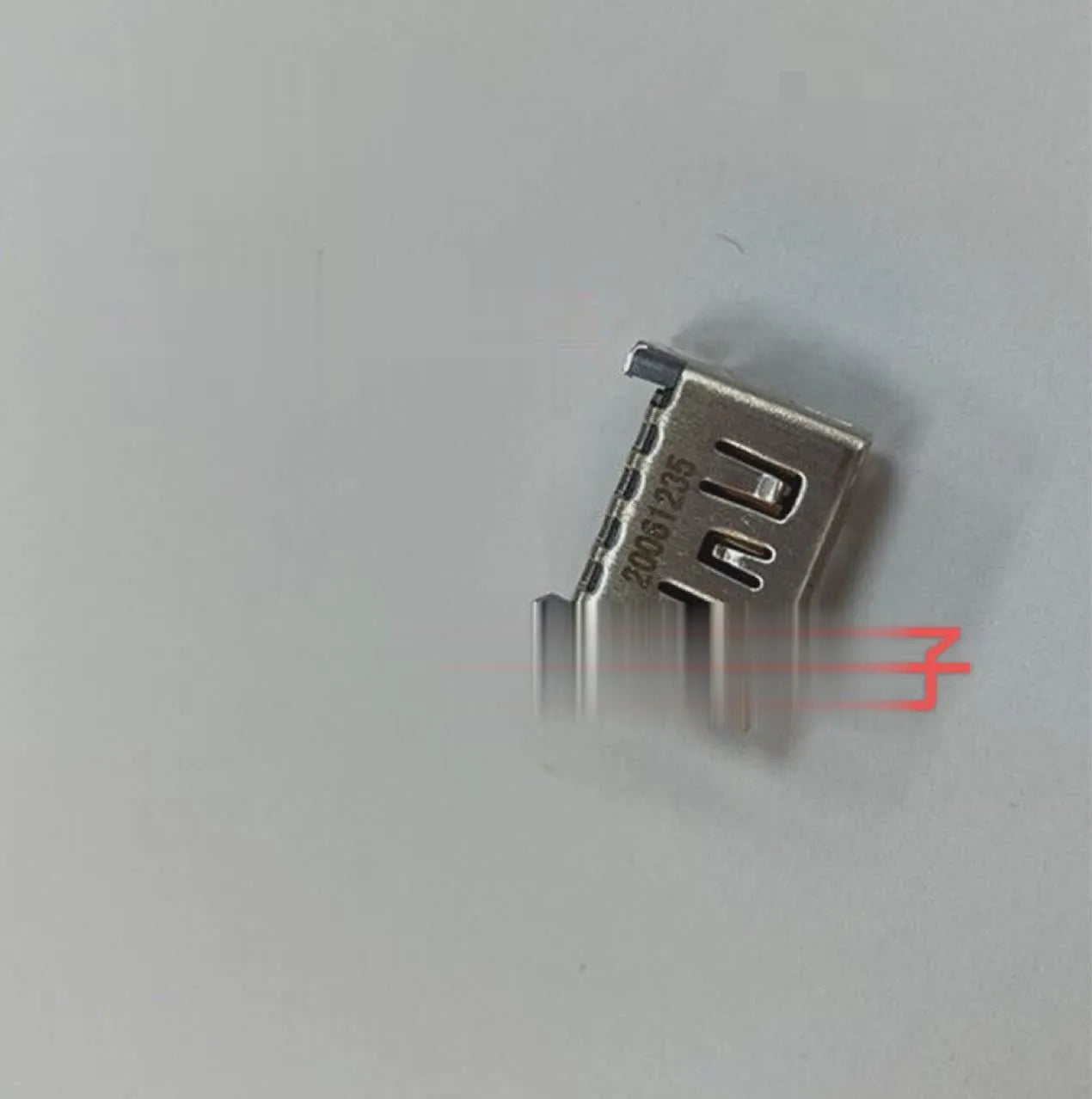 Silver metal HDMI interface socket for gaming console repair and port replacement