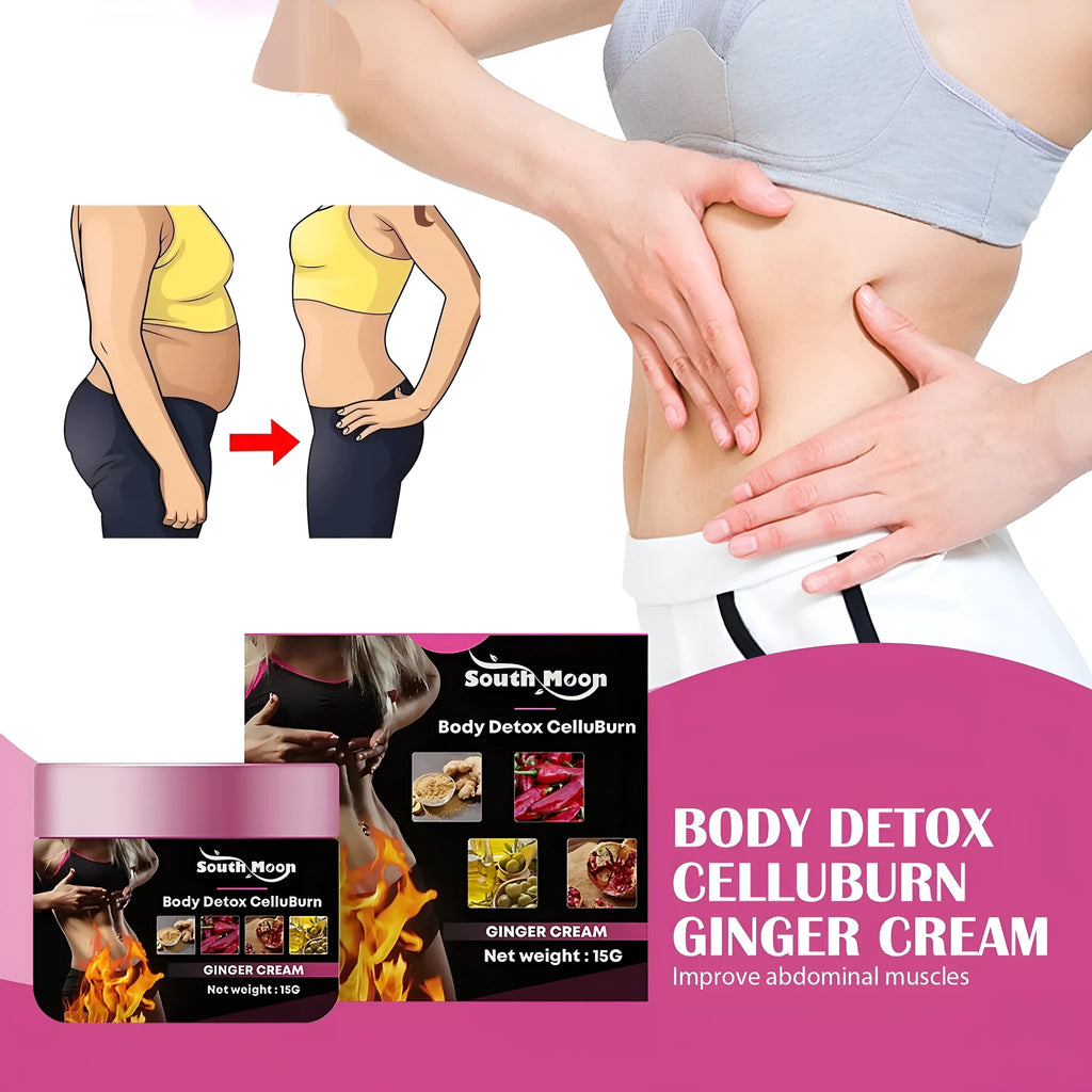 15g ginger body cream tube for thigh slimming with olive oil and hyaluronic acid