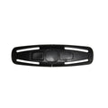 Black nylon PA66 buckle for child safety seat 5-point harness measuring 14.5 by 4 centimetres