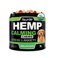 Bottle of Calm Down And Chew health supplement containing 120 chewable capsules for stress relief support