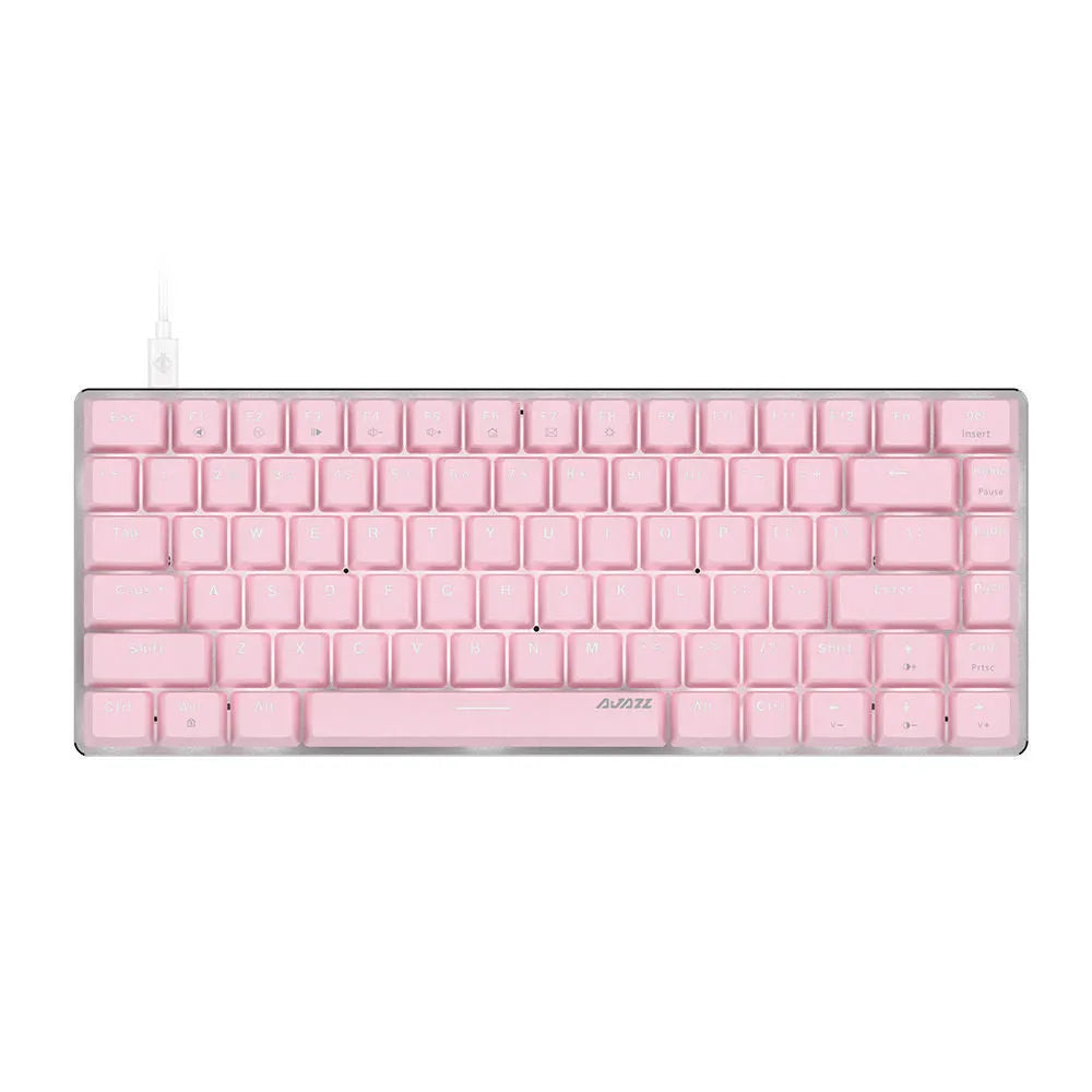 82 key mechanical gaming keyboard with white backlight and metal construction
