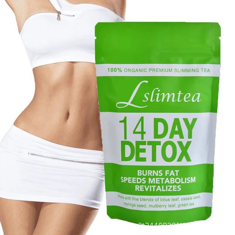 14-day herbal detoxification diet tea pack containing 14 individual 3g tea sachets for weight management