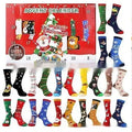 Christmas socks blind box with resin mini stockings in seven different style variations for holiday decoration