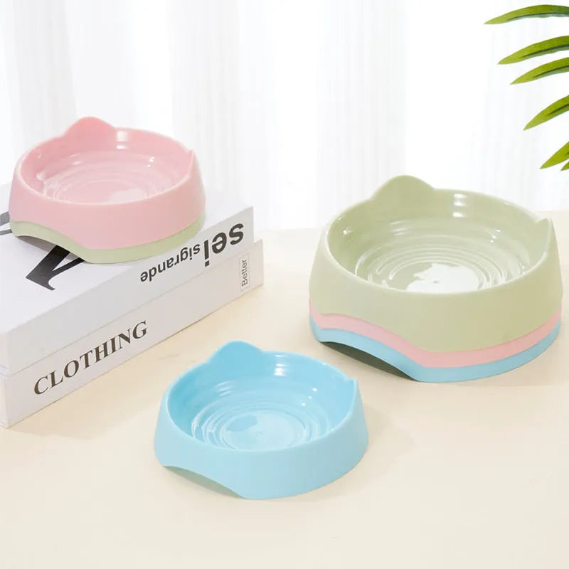 Ceramic dog slow feeder bowl with puzzle cup maze design in blue colour
