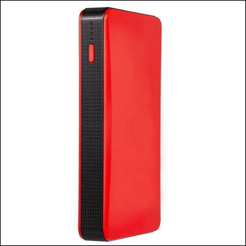 20000mAh automobile emergency start power bank in black, blue, red, white, or yellow label with cable and connector