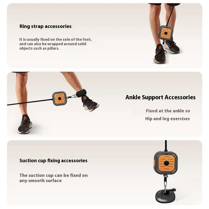 Adjustable power pump chest expander in orange or navy blue for home strength training