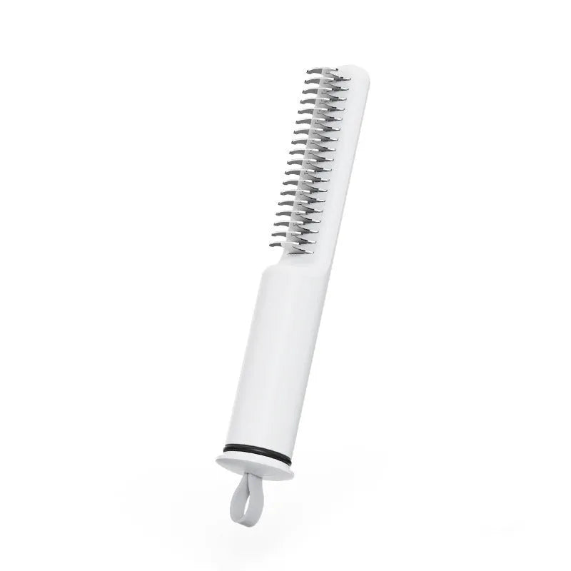 Stainless steel dematting comb for dogs with ergonomic handle in pink or white colour