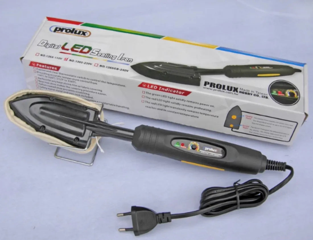 Electronic temperature control hot iron with adjustable temperature dial and EU plug