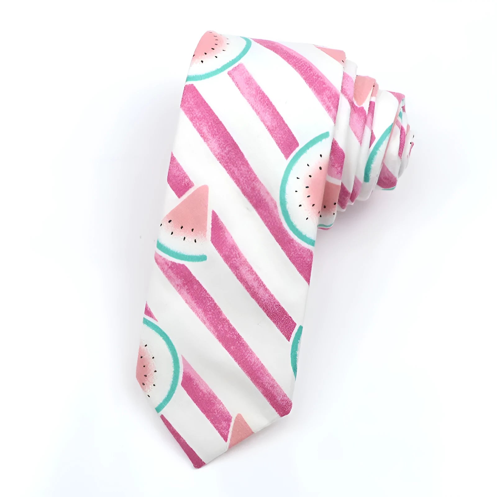 Korean style narrow cotton bow tie with cartoon print pattern in casual men's accessory