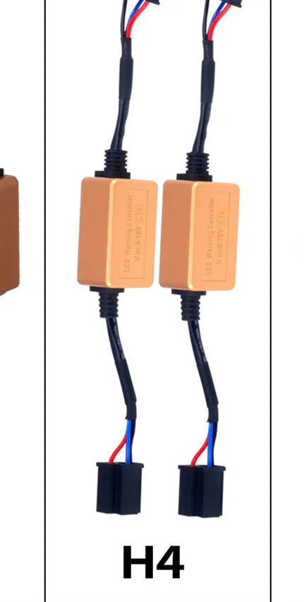 Black LED car headlight Canbus decoder adapter for H1 H4 H7 H11 H13 bulb compatibility