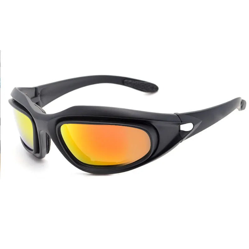 Tactical polarized sunglasses for outdoor cycling with sports frame and multiple colour options