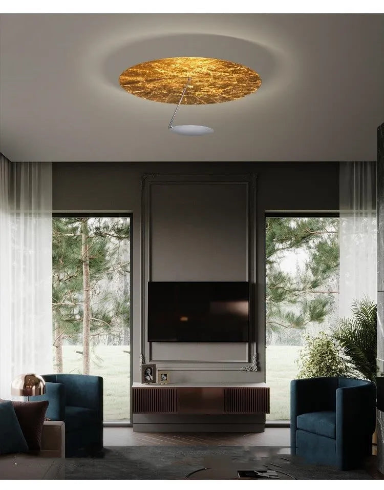 White and gold modern iron art chandelier ceiling lamp with warm LED lights