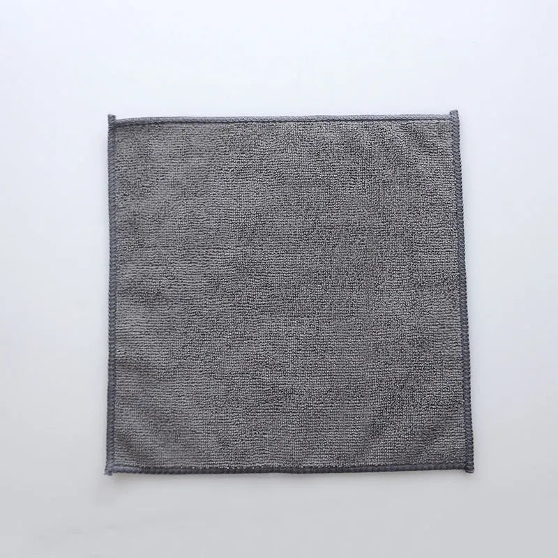 Grey 25x25cm microfiber kitchen cleaning cloth with oilproof properties